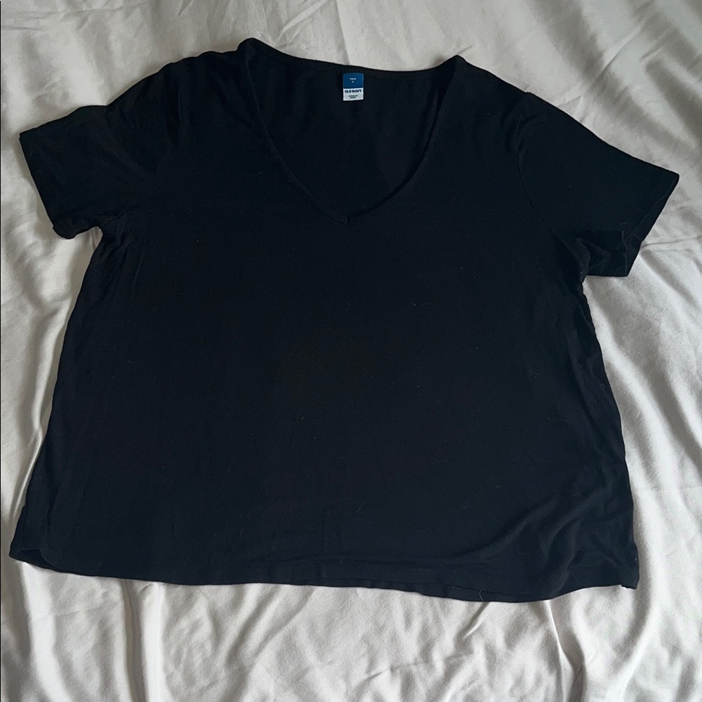Old Navy Classic Black V-Neck Tee